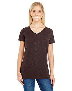 Threadfast Apparel 215B Ladies' Cross Dye Short-Sleeve V-Neck T-Shirt In Big & Tall Sizes