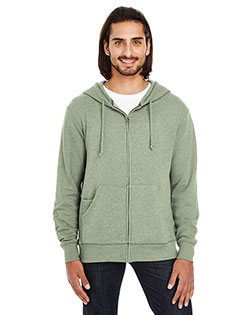 Threadfast Apparel 321Z Men Unisex Triblend French Terry Full-Zip at BigNTallApparel