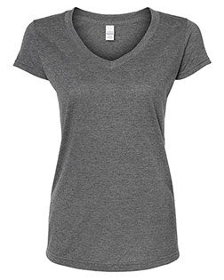 Tultex 244 Women's Poly-Rich V-Neck T-Shirt In Big & Tall Sizes