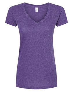 Tultex 244 Women's Poly-Rich V-Neck T-Shirt