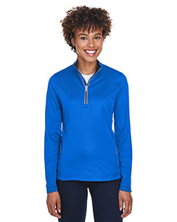 UltraClub 8230L Ladies' Cool & Dry Sport Quarter-Zip Pullover at BigNTallApparel