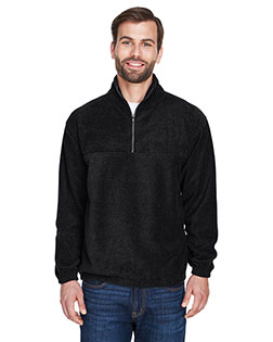 Ultraclub 8480 Men Iceberg Fleece 1/4zip Pullover at bigntallapparel