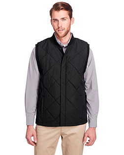 UltraClub UC709  Men's Dawson Quilted Hacking Vest at BignTallApparel