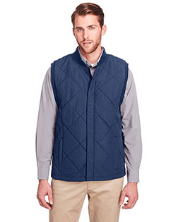 UltraClub UC709  Men's Dawson Quilted Hacking Vest at BignTallApparel