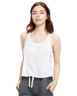 US Blanks US510  Women's Sheer Cropped Racer Tank Top at BigNTallApparel