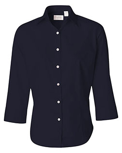 VAN HEUSEN 13V0527  Women's Three-Quarter Sleeve Baby Twill Shirt