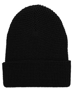 YP Classics 2501KC Waffle Cuffed Knit Beanie at BigNTallApparel