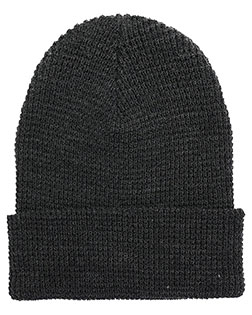 YP Classics 2501KC  Waffle Cuffed Knit Beanie at BigNTallApparel