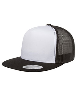 Yupoong 6006W Men Adult Classic Trucker with White Front Panel Cap