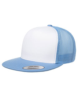 Yupoong 6006W Men Adult Classic Trucker with White Front Panel Cap at BignTallApparel