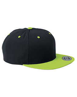 Yupoong 6089 Men Adult 6-Panel Structured Flat Visor Classic Snapback at BignTallApparel