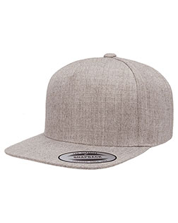 Yupoong YP5089  Adult 5-Panel Structured Flat Visor Classic Snapback Cap
